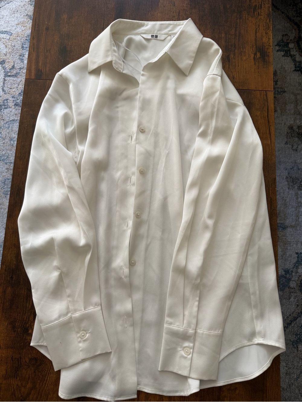 Uniqlo Off-White Long-Sleeve Dress Shirt